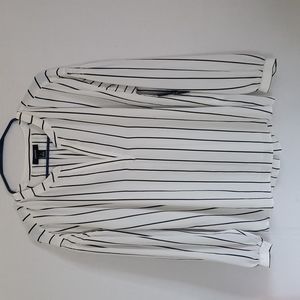 Alfani long sleeve striped blouse size small